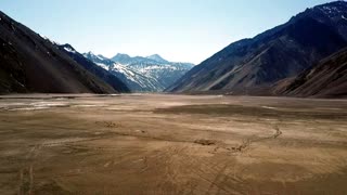 The beginning of Embalse el Yeso reservoir, Chile