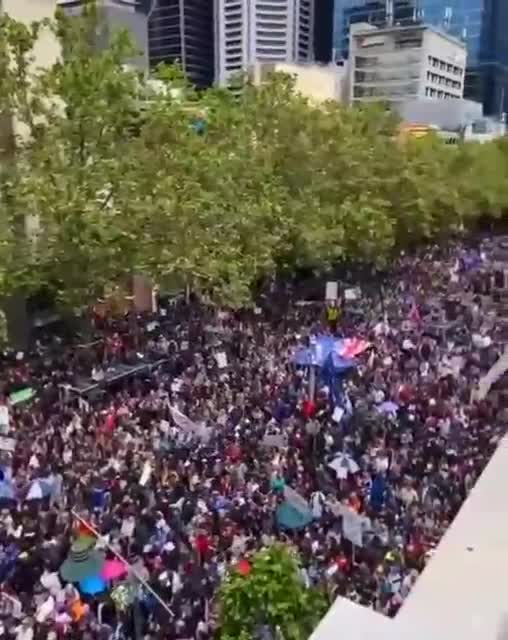 Melbourne Protesting the mandates