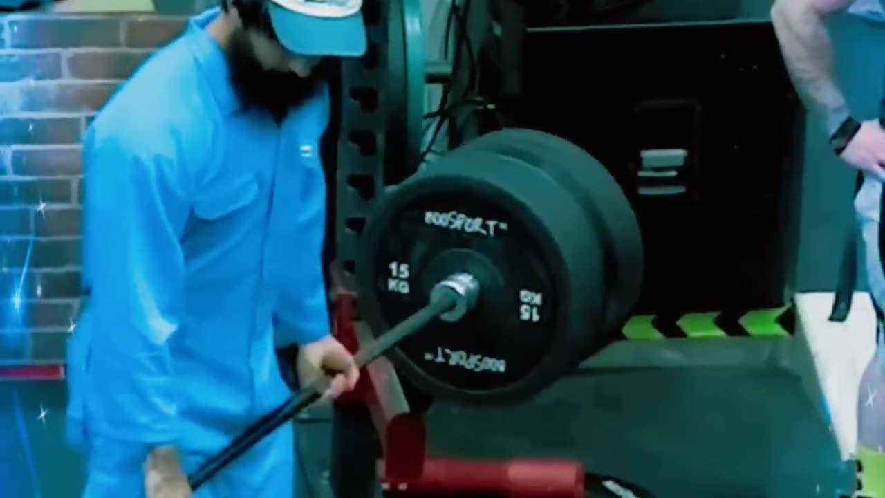 Crazy cleaner surprised bodybuilders