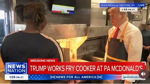 Donald Trump works at McDonalds in PA 10/20/24