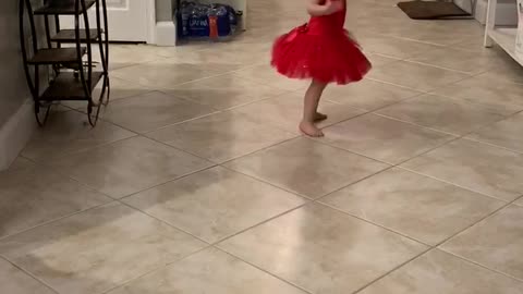 Beautiful toddler in red