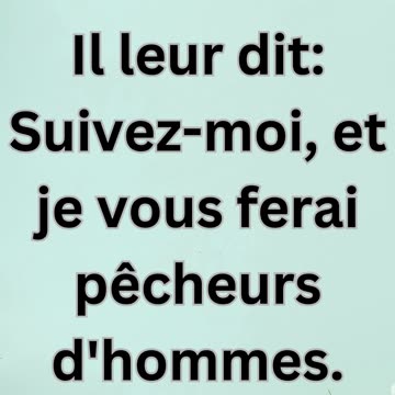 Matthieu 4:19-20: "L'Appel des Premiers Disciples"