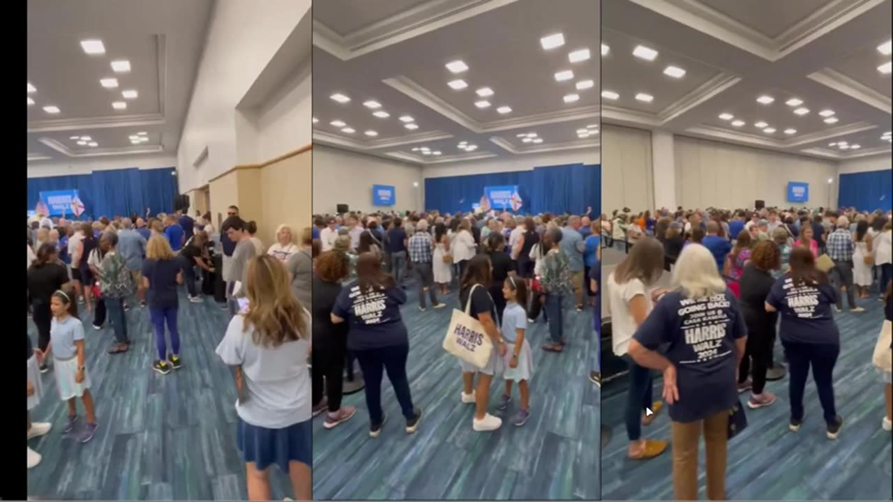 Tiny Kamarla Harris Rally: 120 Democrats in mostly empty room to see Hillary Clinton