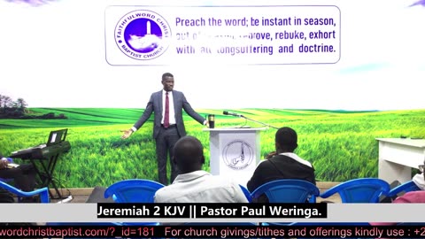 Jeremiah 2 KJV || Pastor Paul Weringa.