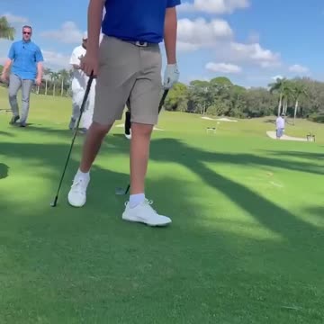 President Trump enjoy a game of gold