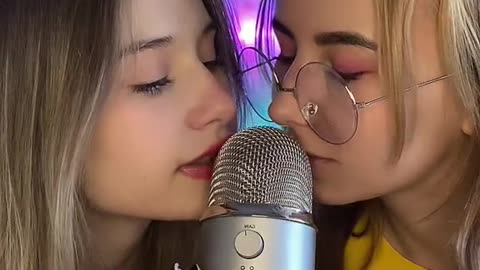 Cute Girls are doing ASMR Kisses