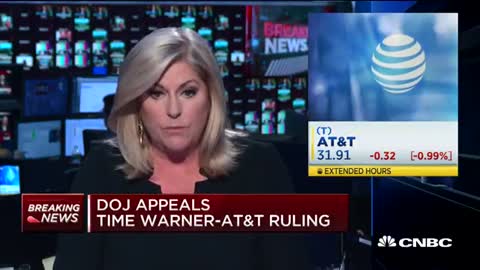 DOJ Appeals Time Warner-AT&T Ruling Approval