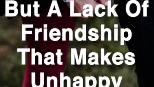 Lack Of Friendship