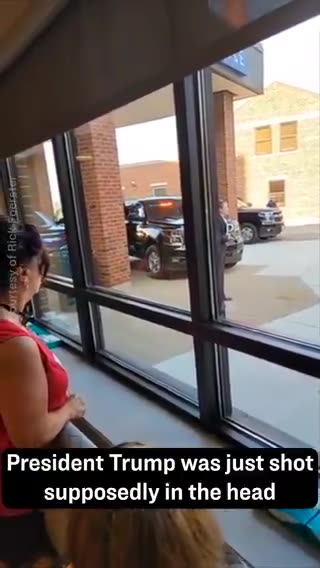 An ER patient's husband captures the moment an injured Trump arrives...