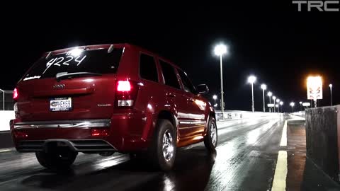 World's fastest NA SRT8 Jeep Cherokee does a wheelie!