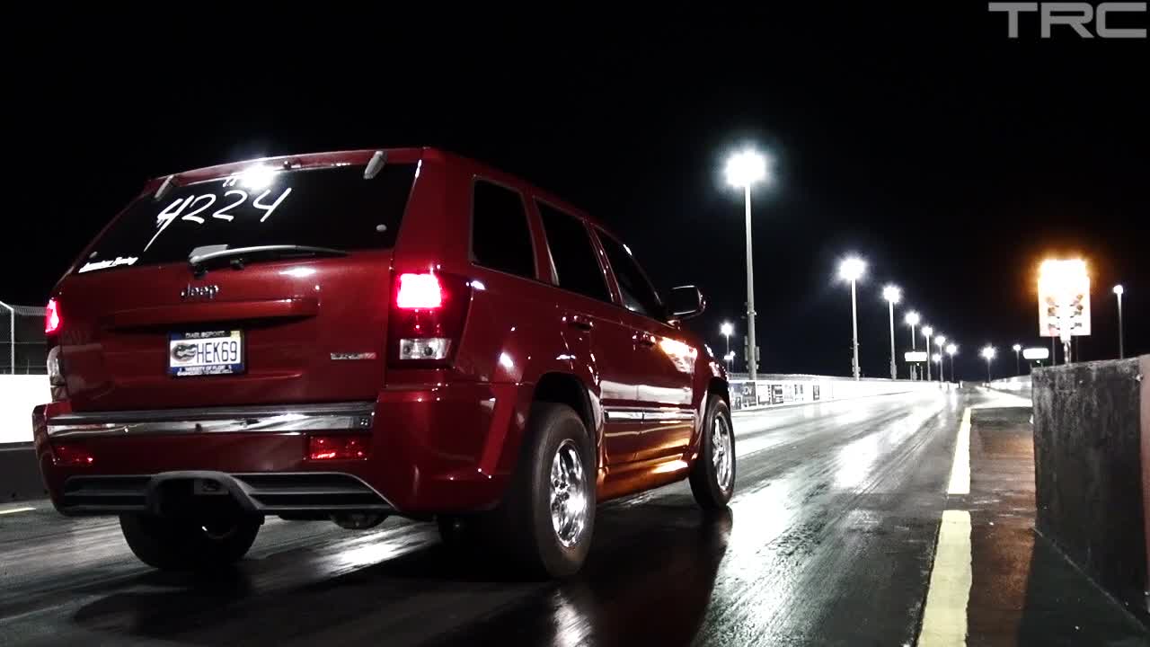 World's fastest NA SRT8 Jeep Cherokee does a wheelie!
