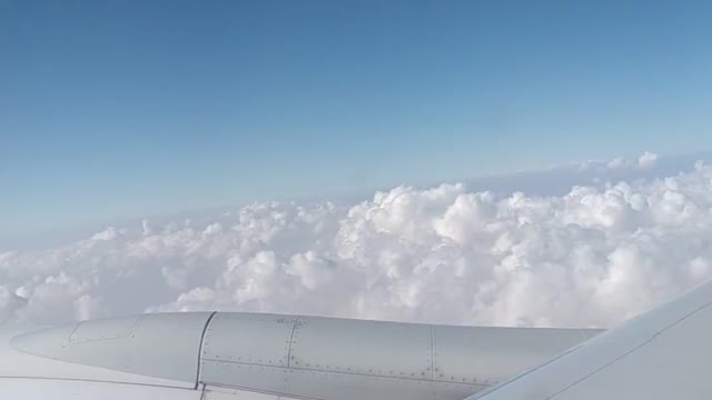 Mountains of white clouds