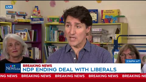 Trudeau reacts to NDP announcement from Jagmeeet Singh pulling support.
