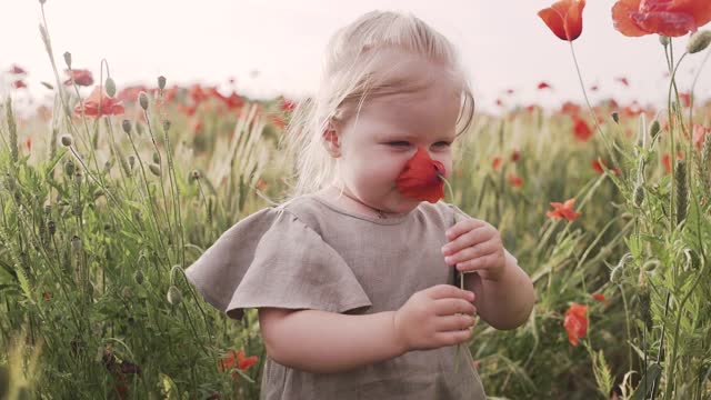 beautiful child in the garden