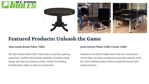 Elevate Your Game Room With My Game Tables