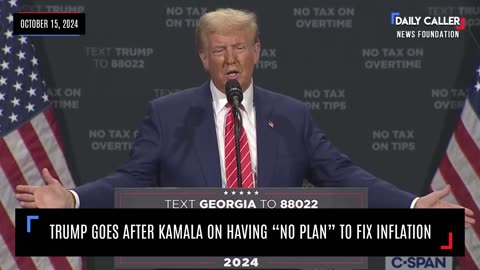 Trump Goes After Kamala On Having "No Plan" To Fix Inflation