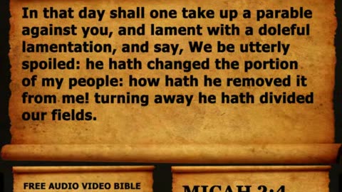 Bible Book 33. Micah Complete 1-7, King James Version (KJV) Read Along Bible