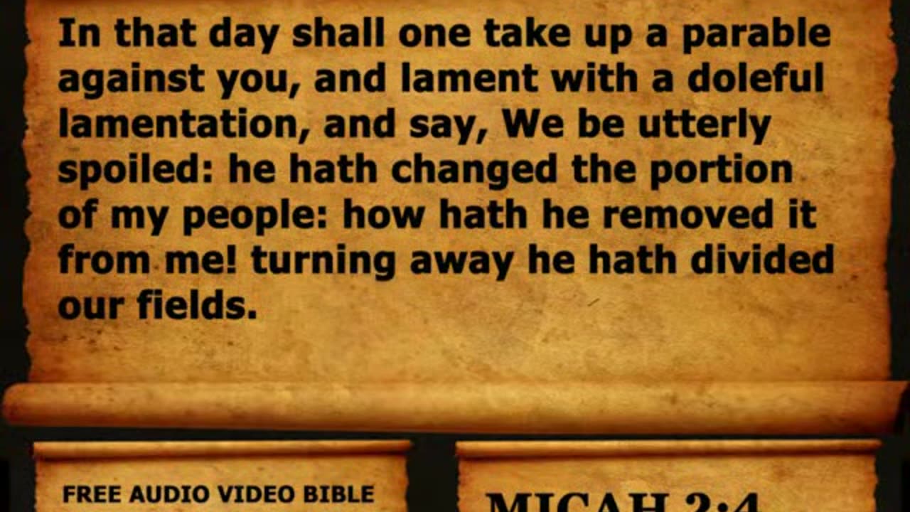 Bible Book 33. Micah Complete 1-7, King James Version (KJV) Read Along Bible