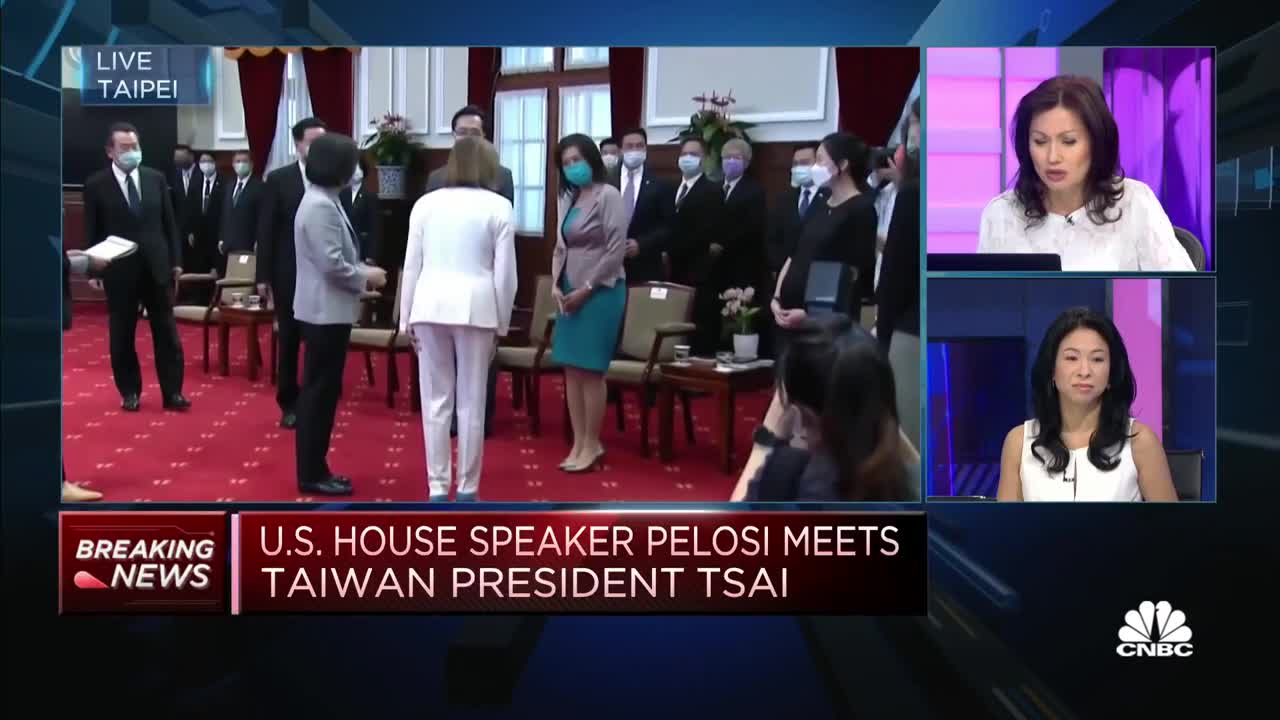 U.S. House Speaker Nancy Pelosi meets Taiwan’s president