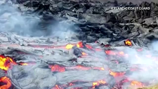 Iceland's volcano stages spectacular lava show