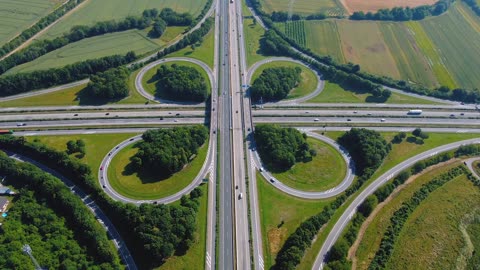 Beautiful drone shoot on road