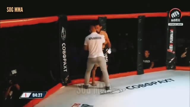 REFEREES VS FIGHTERS - MMA COMPILATION / REFEREE CHOKES FIGHTER [HD]