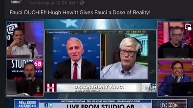 Hugh Hewitt Tells Fauchi He's Not Trusted & Fauchi Can't Listen