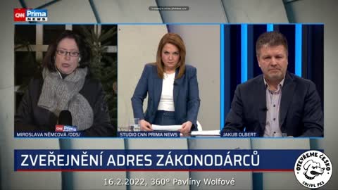 CNN Prima News, Němcová vs. Olbert - zveřejnění adres