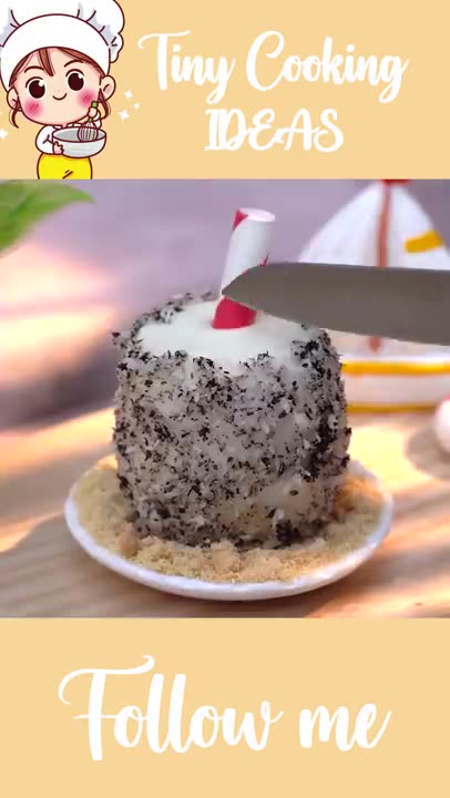 Amazing Miniature Coconut Cake Decorating #Shorts #TinyCookingIdeasShorts #Cooking