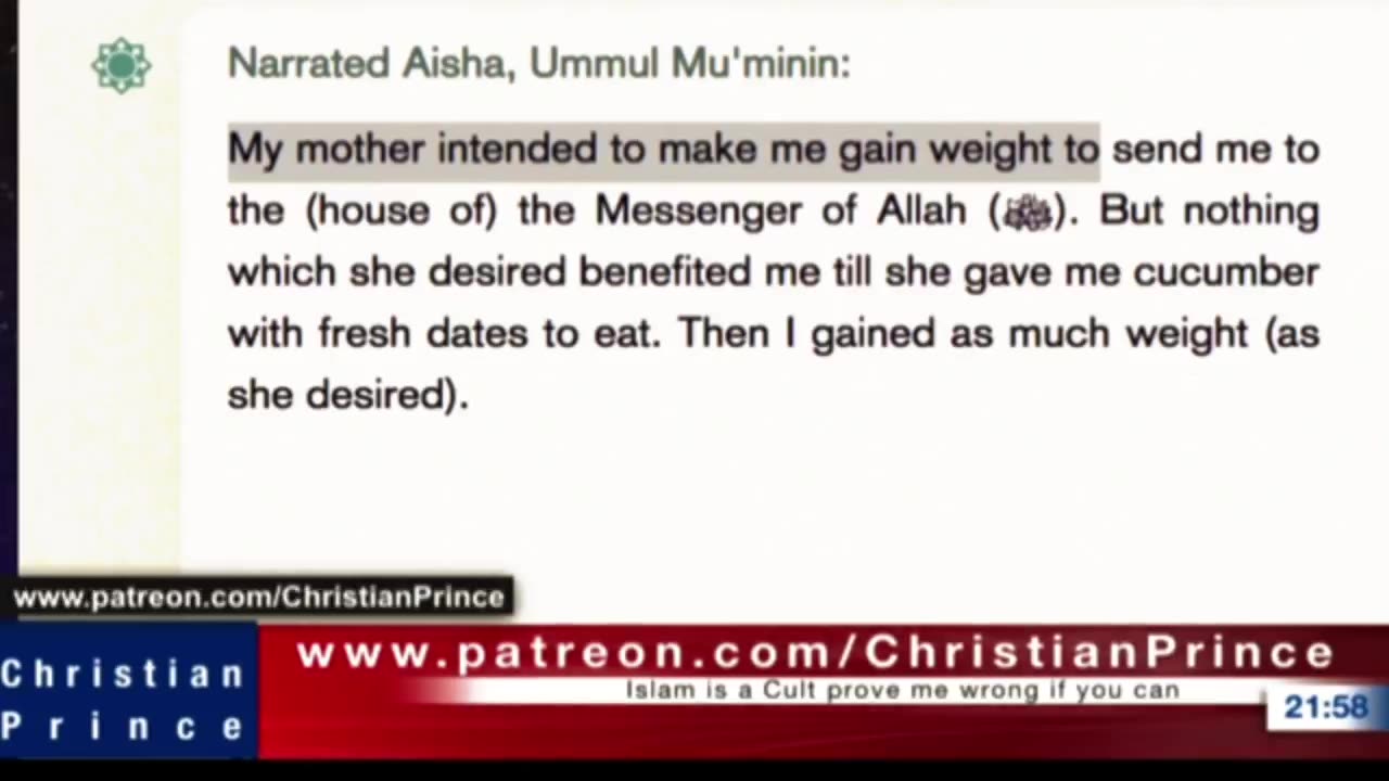 Muhammad was not bad Prophet for marrying 6 years old girl Muslim man calls it's fine , CP debates