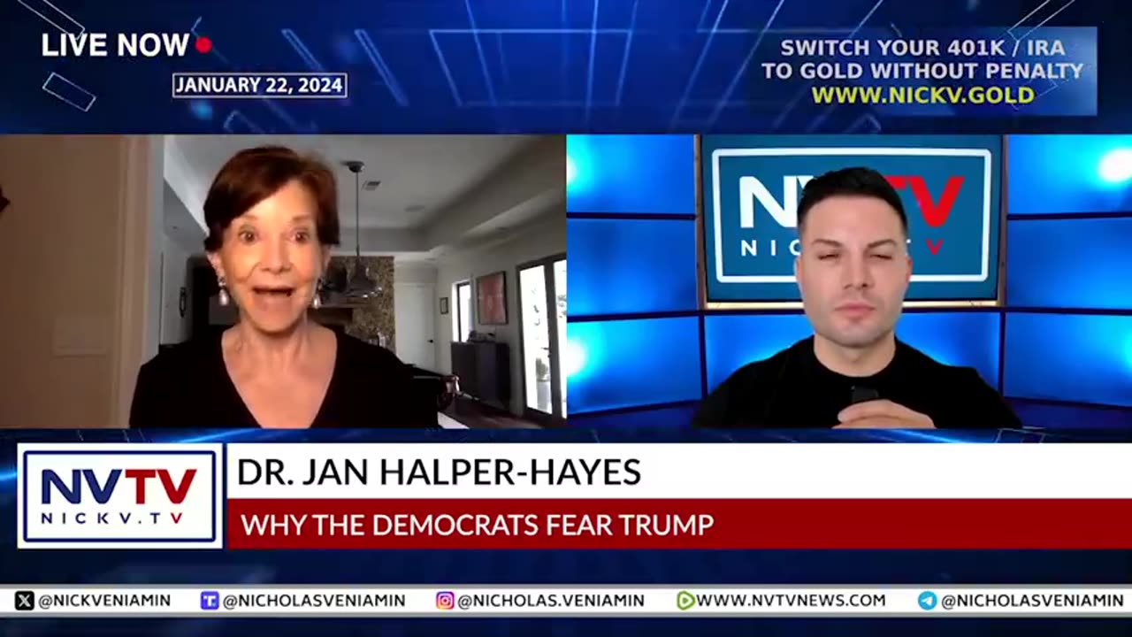 Nicholas Veniamin with Dr. Jan Harper-Hayes Discusses Why The Democrats Fear Trump