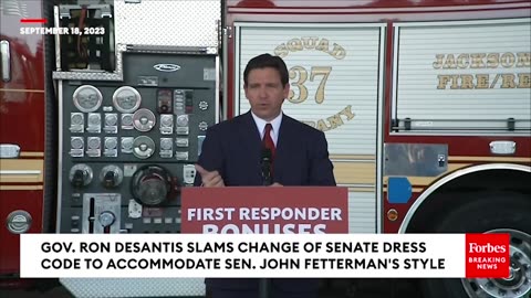 BREAKING NEWS DeSantis Rips Senate Dress Code Change To Fit John Fetterman's Style 'Oh My Gosh!'