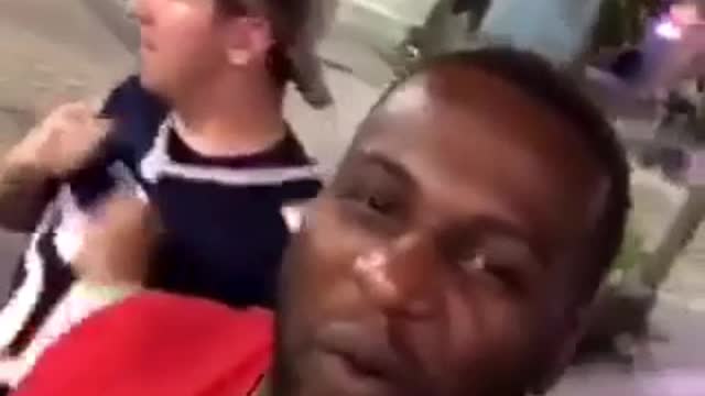 Black guy drunk friend slam head into electrical box