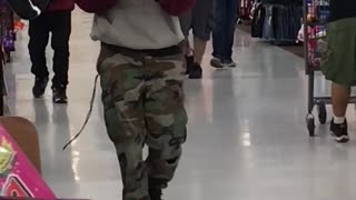 Random mariachi band playing music while walking through Wal-Mart