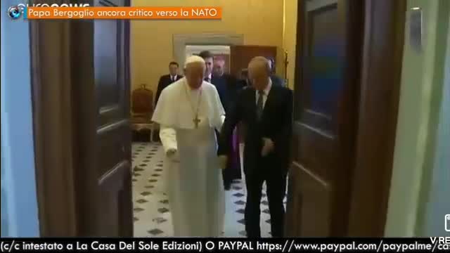 BERGOGLIO TORNA A CRITICARE LA NATO IN QUANTO RESPONSABILE PER AVER PROVOCATO LA RUSSIA