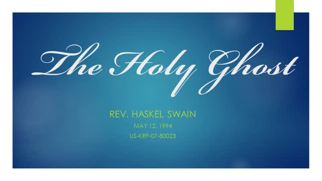 The Holy Ghost (Audio)