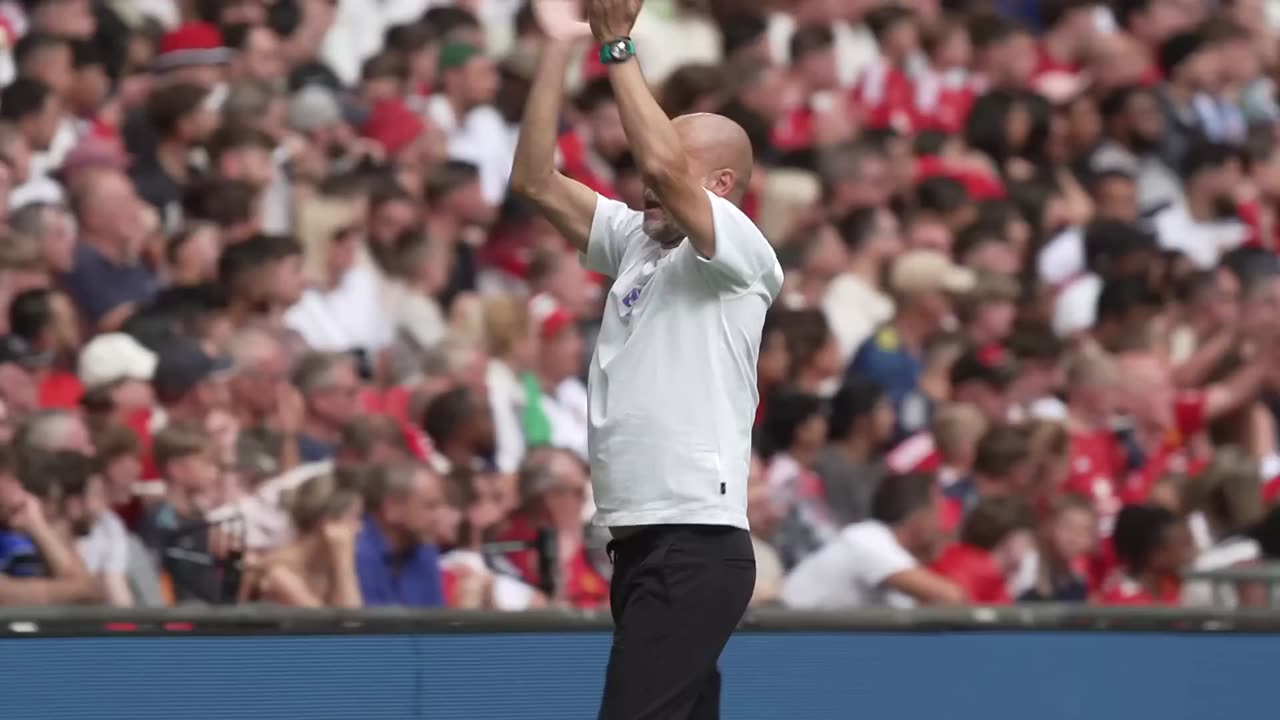 Guardiola v Ten Hag | Manager Cam | Manchester City v Manchester United | FA Community Shield 2024