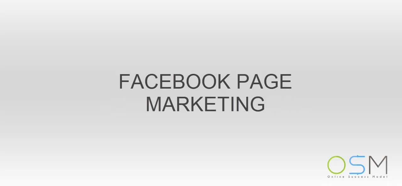 Facebook Marketing Video Course - Module 02: Overview Of The Topics