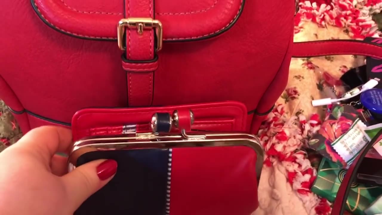 What's in my red $12 Isabelle Bag