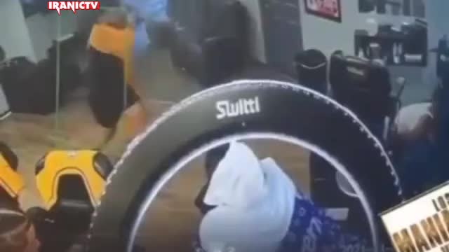 A typical day at a barbershop in Baltimore, Maryland, USA