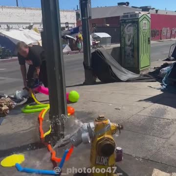 Skid Row Resident Trying To Build A Water Park