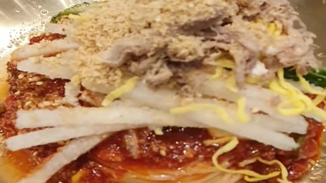 Korean food-bibim Cold noodles