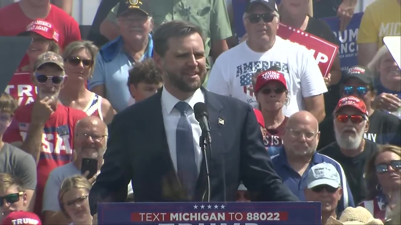 JD Vance Holds Rally in Big Rapids, Michigan