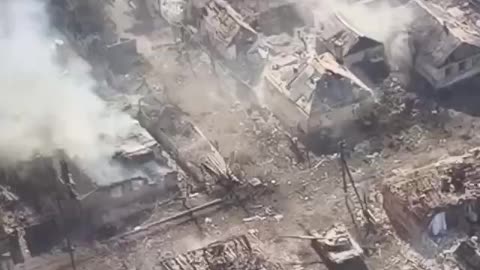 Russian RPG Misses Ukrainian Tank by Inches