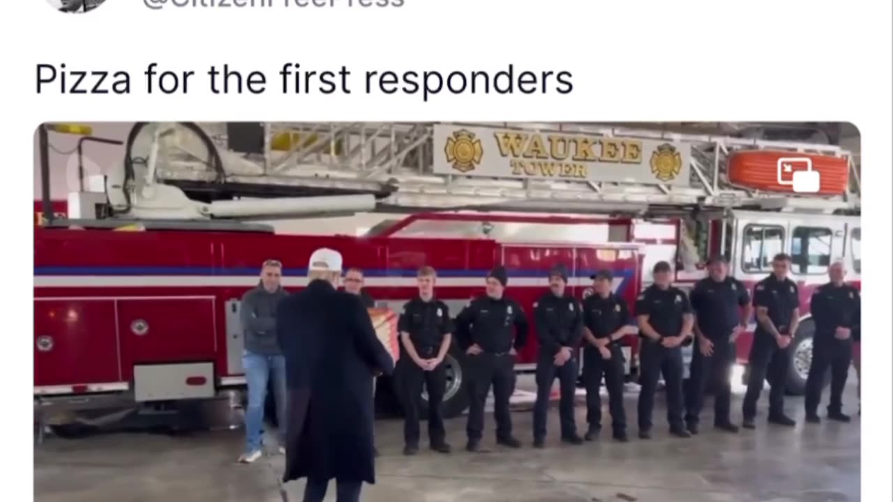 Iowa, Waukee - Mr T deliverying pizzas to the Fire Department