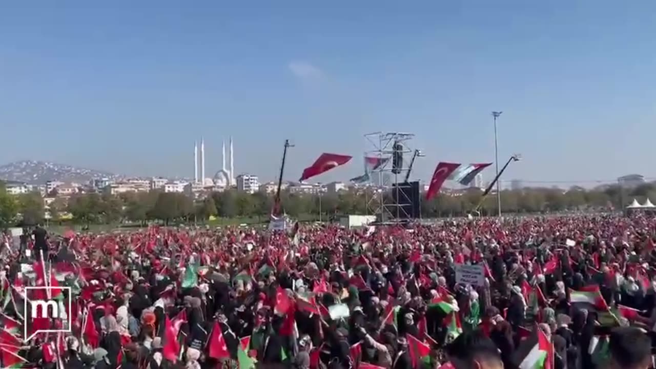 Pro Palestine rally in Turkey