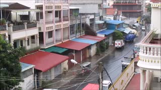 Cambodia កម្ពុជា, Phnom Penh រាជធានី​ភ្នំពេញ - rainy street - 2014-08