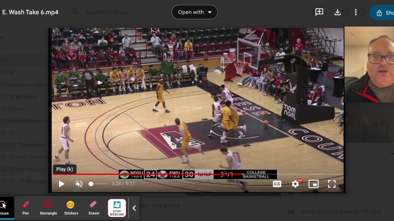 Eastern Washington U. Motion Offense & Low Post Play Breakdown