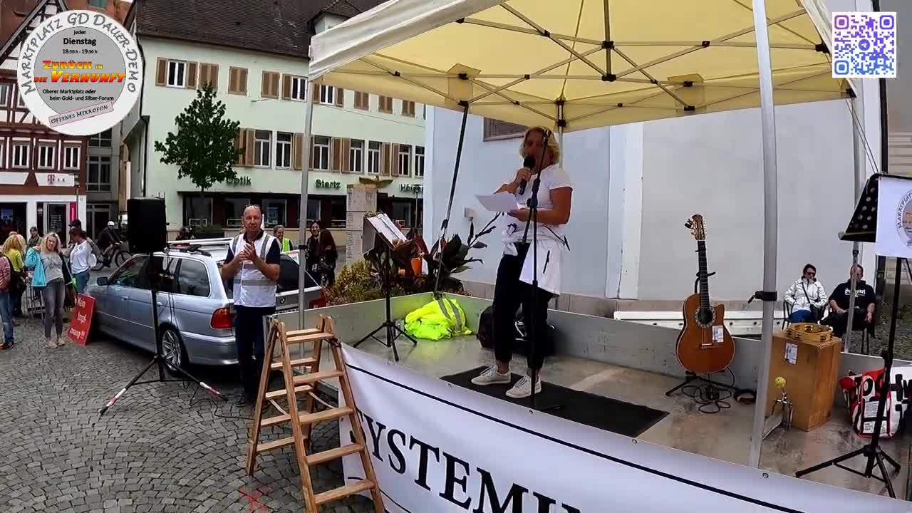 Abschluss Kundgebung nach dem Demo-Umzug in Schwäbisch Gmünd am 10.09.2022