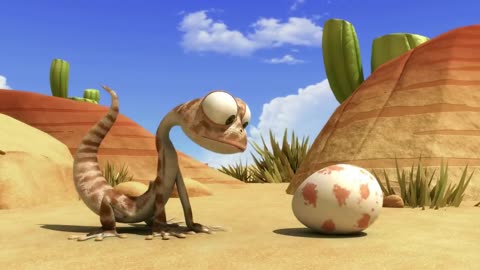 Oscar's Oasis - Beby Lizard 🦎 fanny cartoon character 😁🤣😭😂